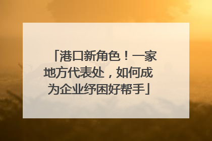 港口新角色！一家地方代表处，如何成为企业纾困好帮手